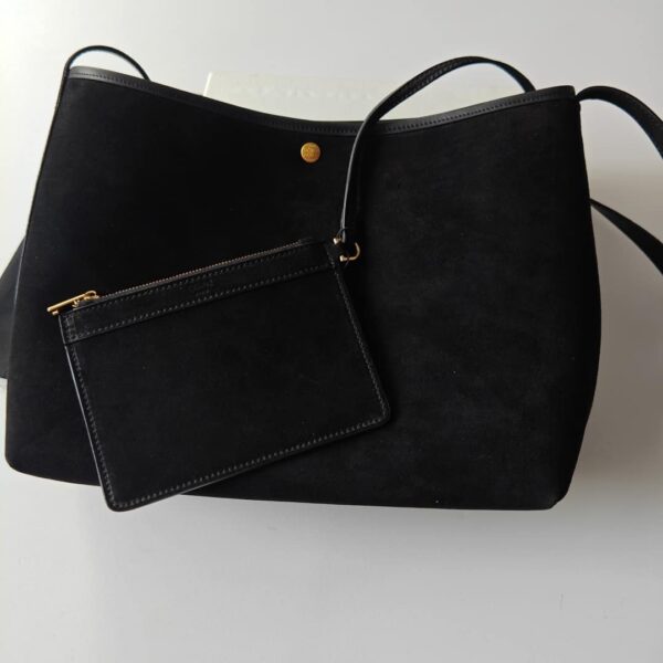 Soft Shopper Bag black suede