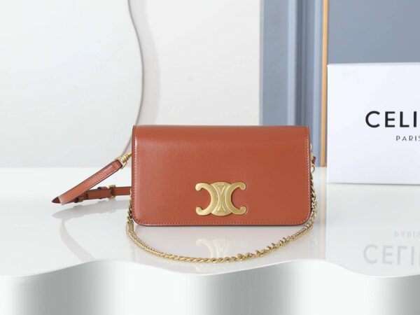 Multipochette In Shiny Calfskin Brown