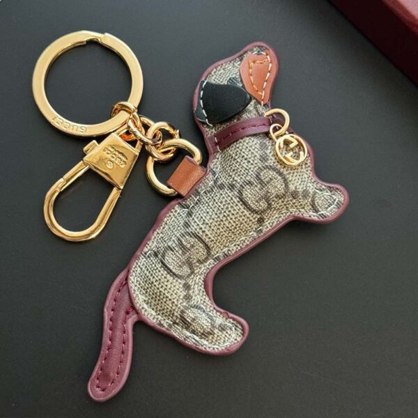 GG Bag Charm Key Holder Dog-shaped with box