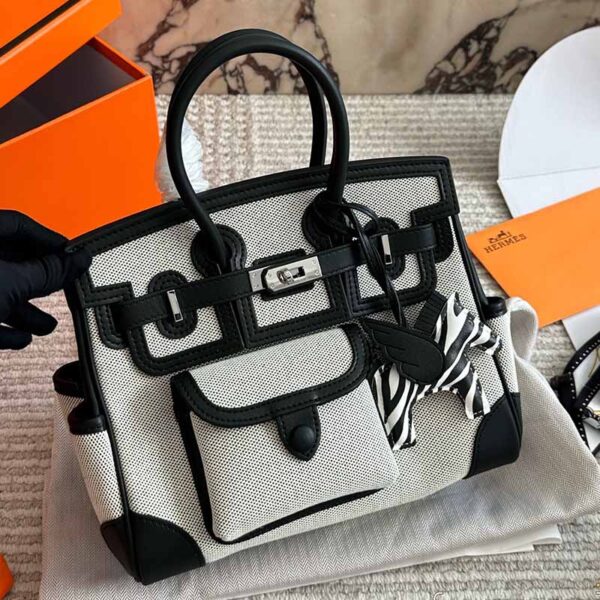 Hermès Birkin 25 Cargo Ecru black