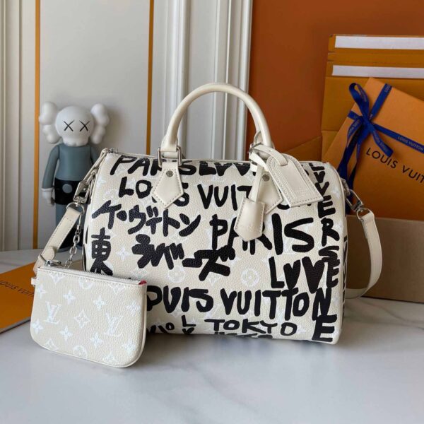 Speedy P9 Bandoulière 30 Jackets Paris White