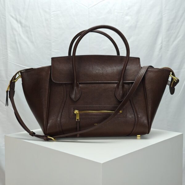 New Luggage In Supple Shiny Lambskin m/s brown