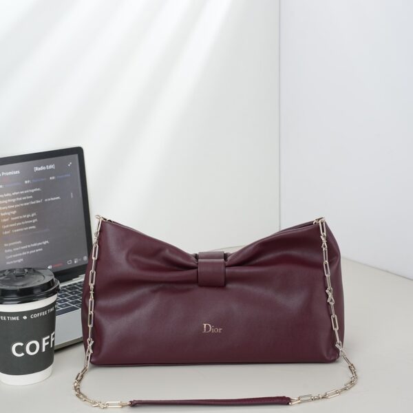 Dior Bow Bag Medium/Small wine red