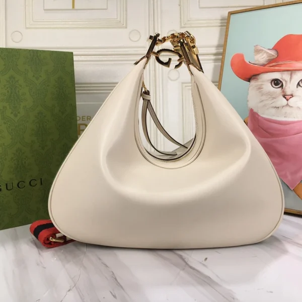 Gucci Attache Large Hobo Bag white