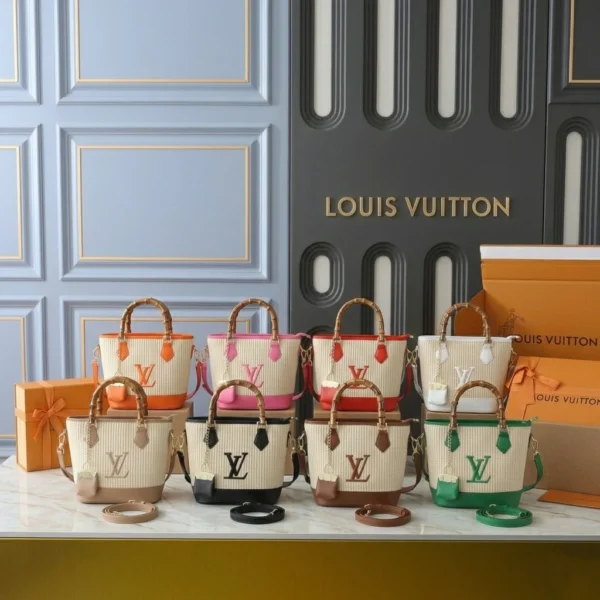 LV Woven Bamboo Handle Bag Tote