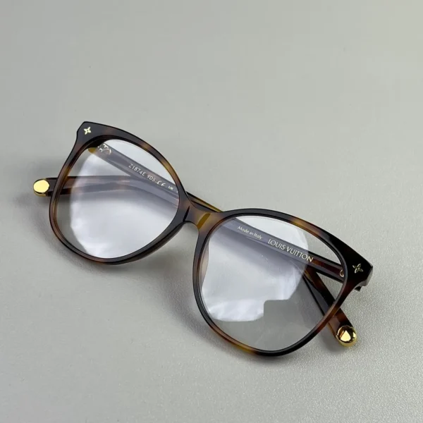 AAA-My Monogram Light Cat Eye Glasses with box brown