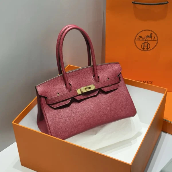 AAA-Shoulder Birkin 29 Evercolor Gold Hardware with box red