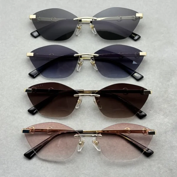 AAA-GG Cat-eye Rimless Sunglasses with box