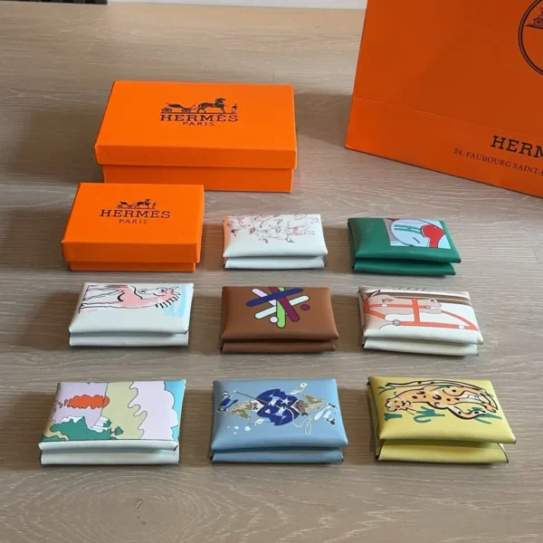 Hermes Calvi Duo Wallet with box