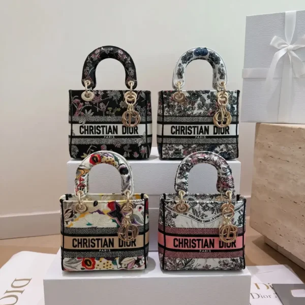 AAA-Lady D-Lite Bag Embroidered Canvas Bag with box