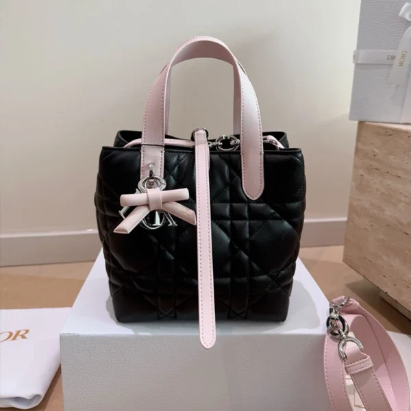 Small Dior Toujours Vertical Tote Bag bow with box bp