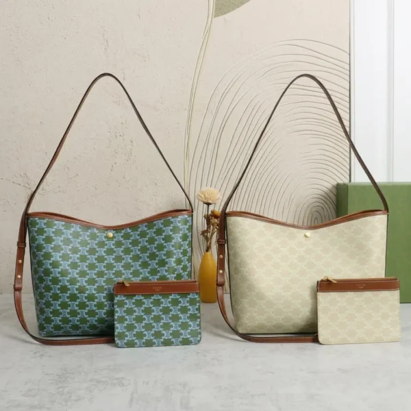 SOFT SHOPPER BAG IN Triomphe Canvas and Calfskin