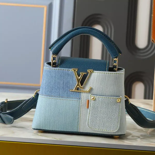 Blue Denim Capucines Mini