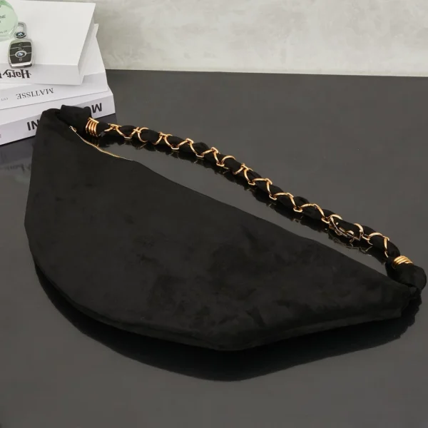 AMALIA hobo in suede Black